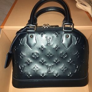 LOUIS VUITTON ALMA BB STEEL BLUE METALLIC CALFSKIN SUPER Limited PARIS NEW BNIB